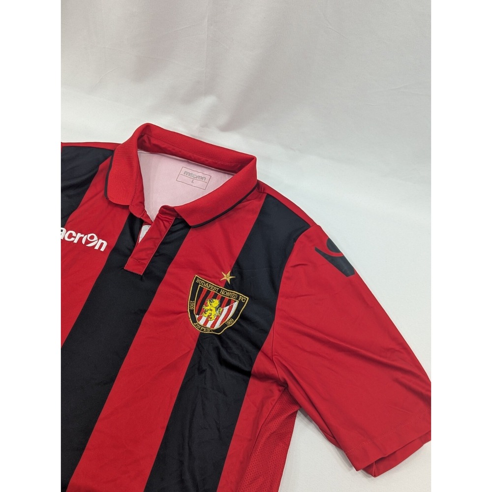 Macron Soccer Jersey Adult Large Budapest‎ 1909 Kispest Red